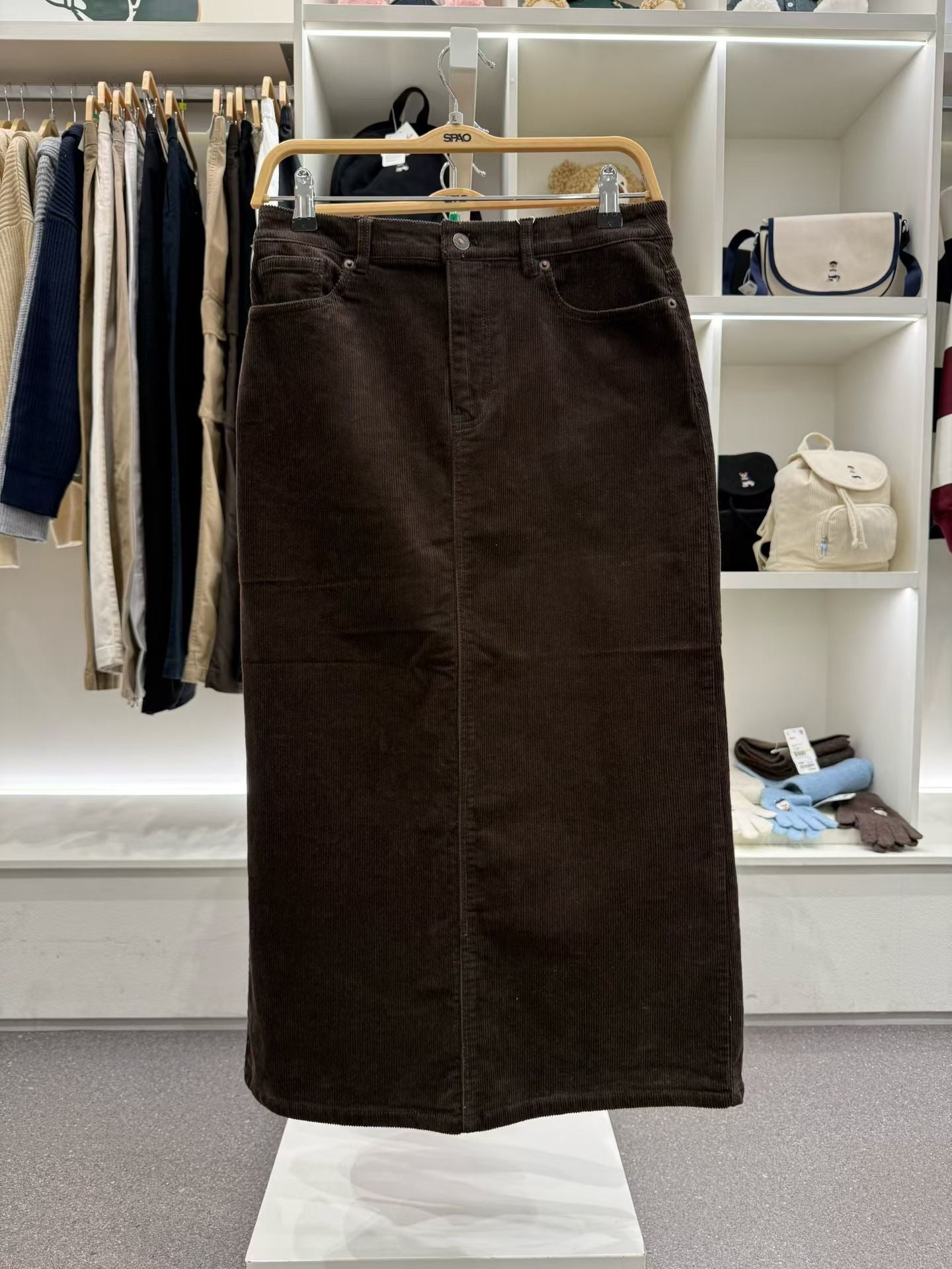韓國 SPAO Corduroy Long Skirt【SP280】