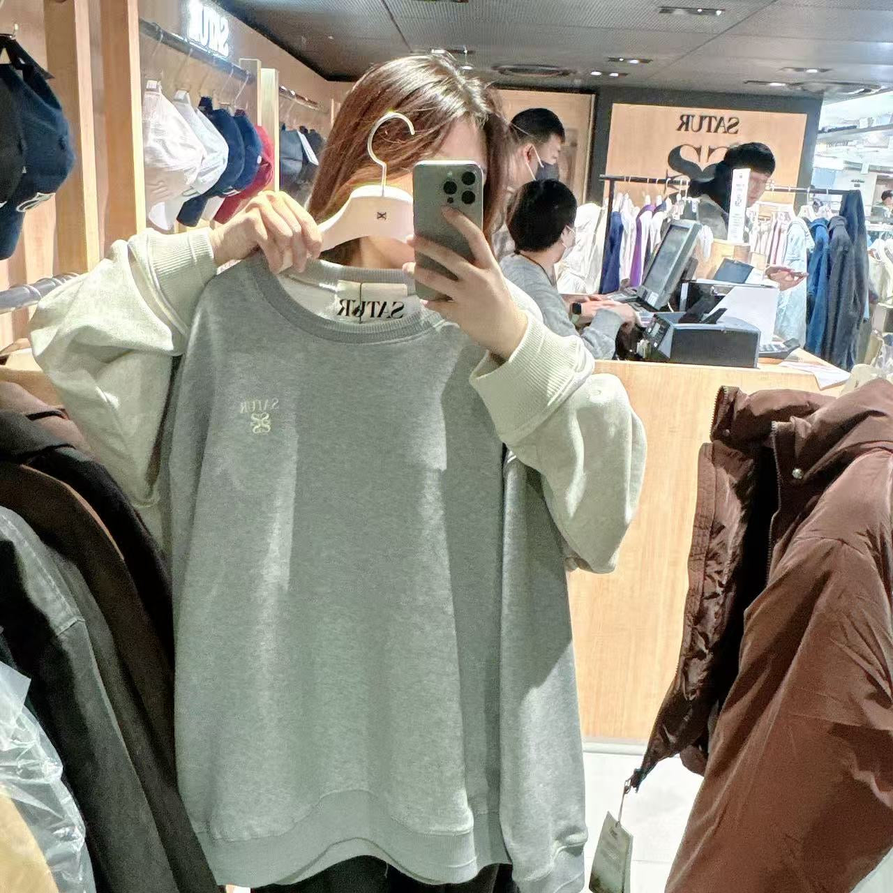 韓國 Satur Lauren Small Logo Basic Sweatshirt【SR278】