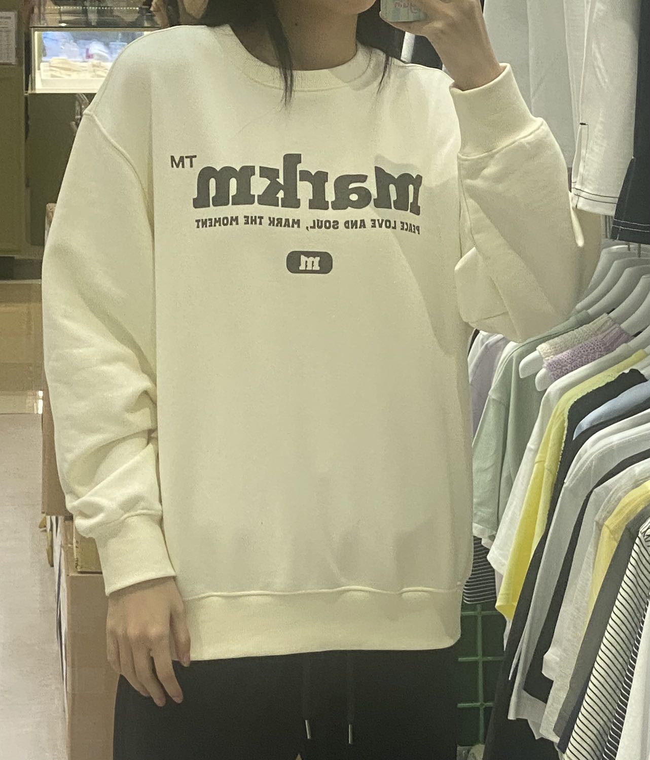 韓國 Markm BIG LOGO CREW NECK SWEATSHIRT【MA042】