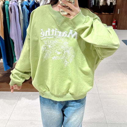 韓國 Marithe Francois Girbaud Flower Graphic Sweatshirt 【MF233】