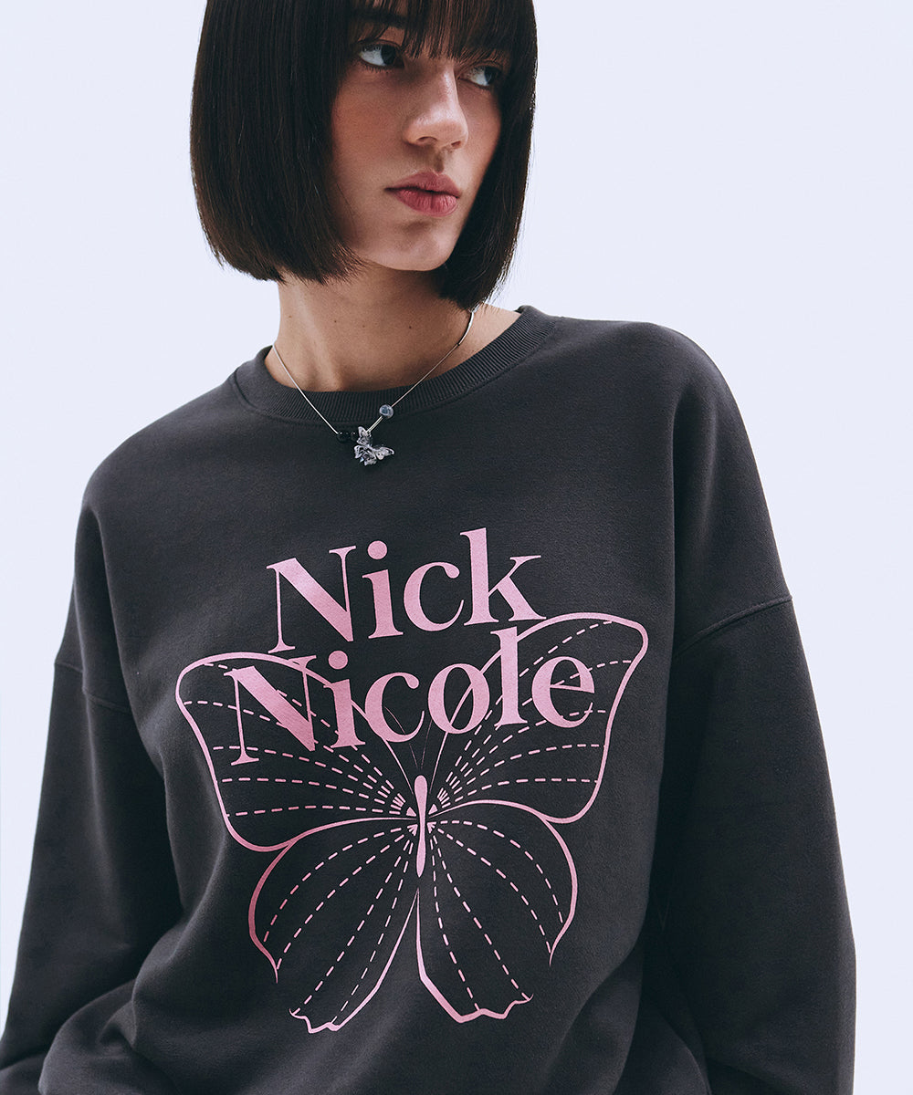 韓國 Nick Nicole Butterfly Signature Sweatshirt【NK001】