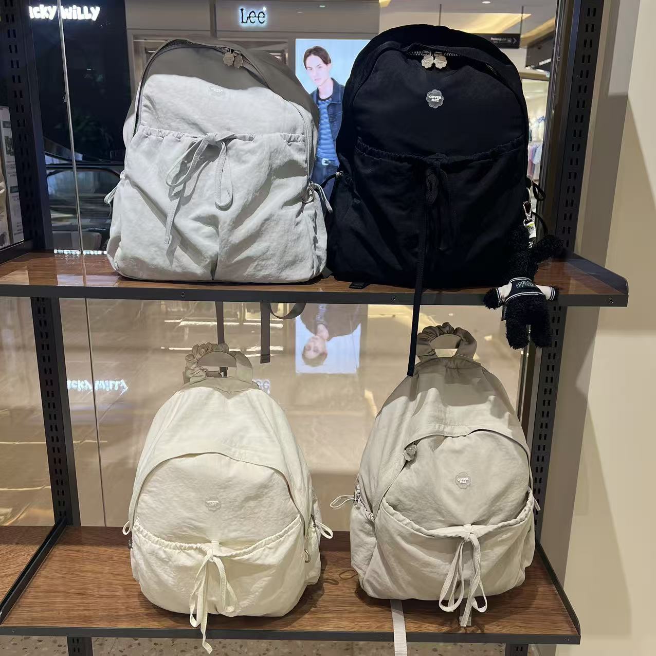 韓國 Covernat Cloverheart Shirring Nylon Backpack【CO002】