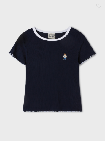 韓國 Who.A.U Steve Ribbed Frill T-shirt【WA168】