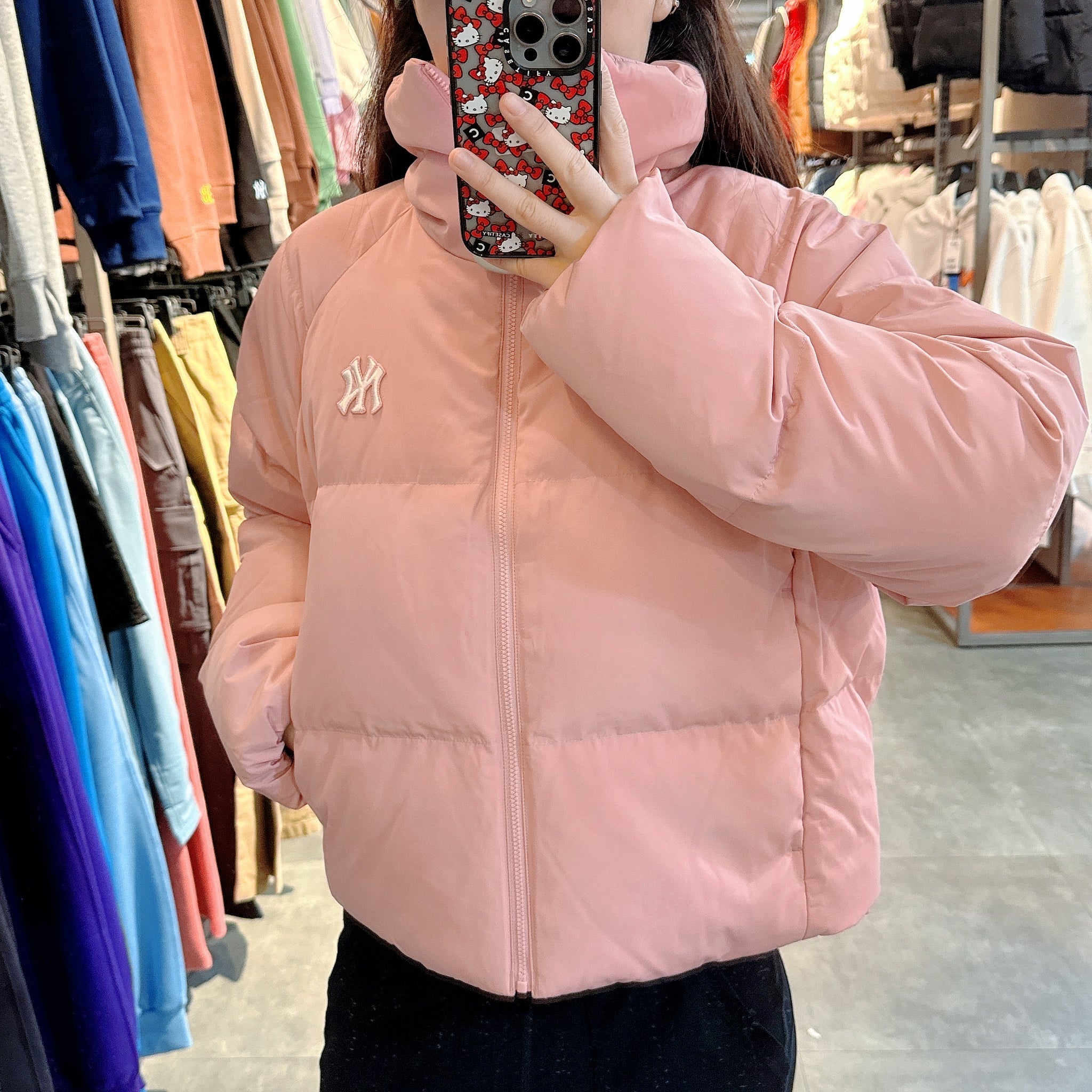 韓國 MLB Women's Crop Curve Padded (鴨絨)【MB029】