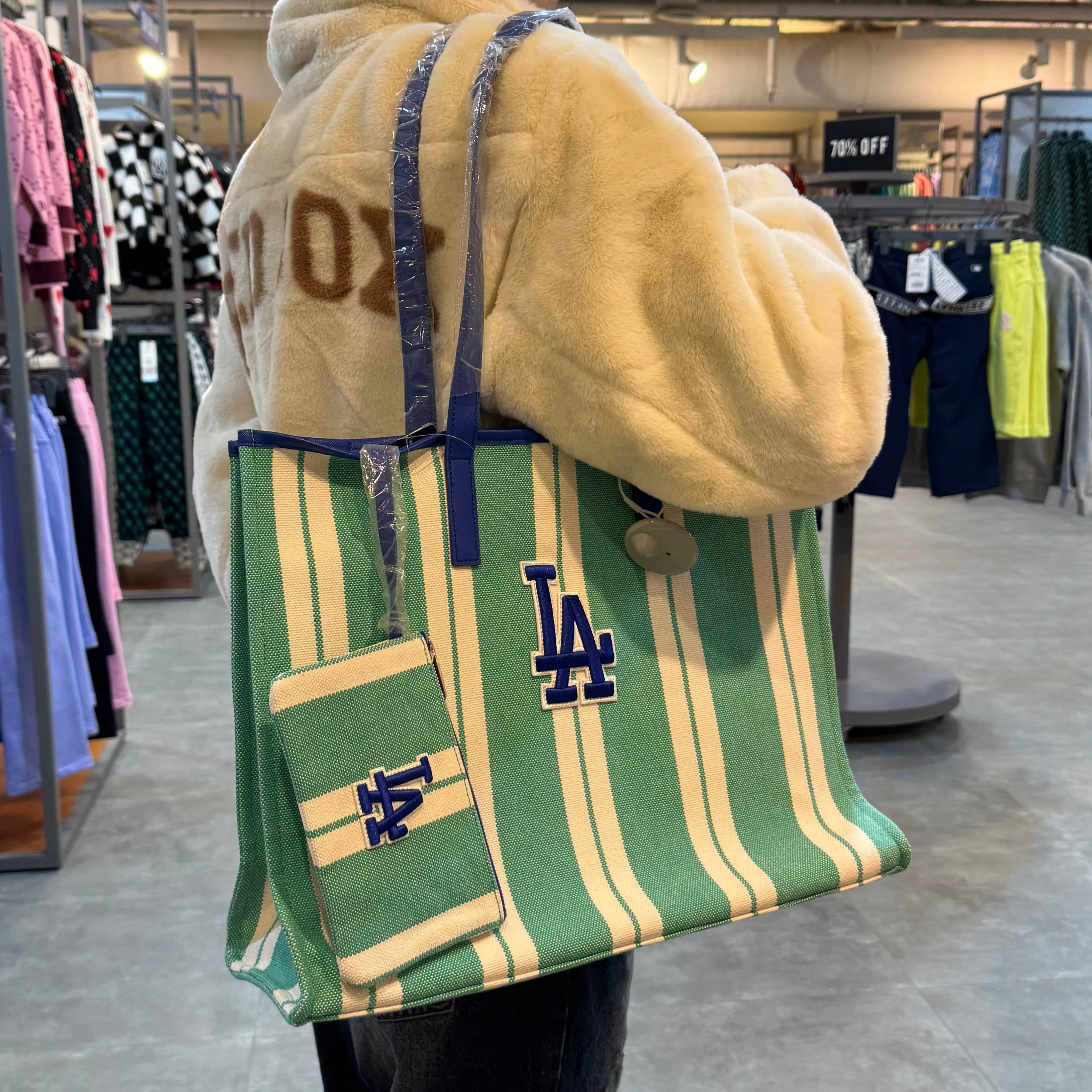 韓國 MLB Ethnic Stripe Tote Bag 【MB085】 - STT Mall HK 靚太網購