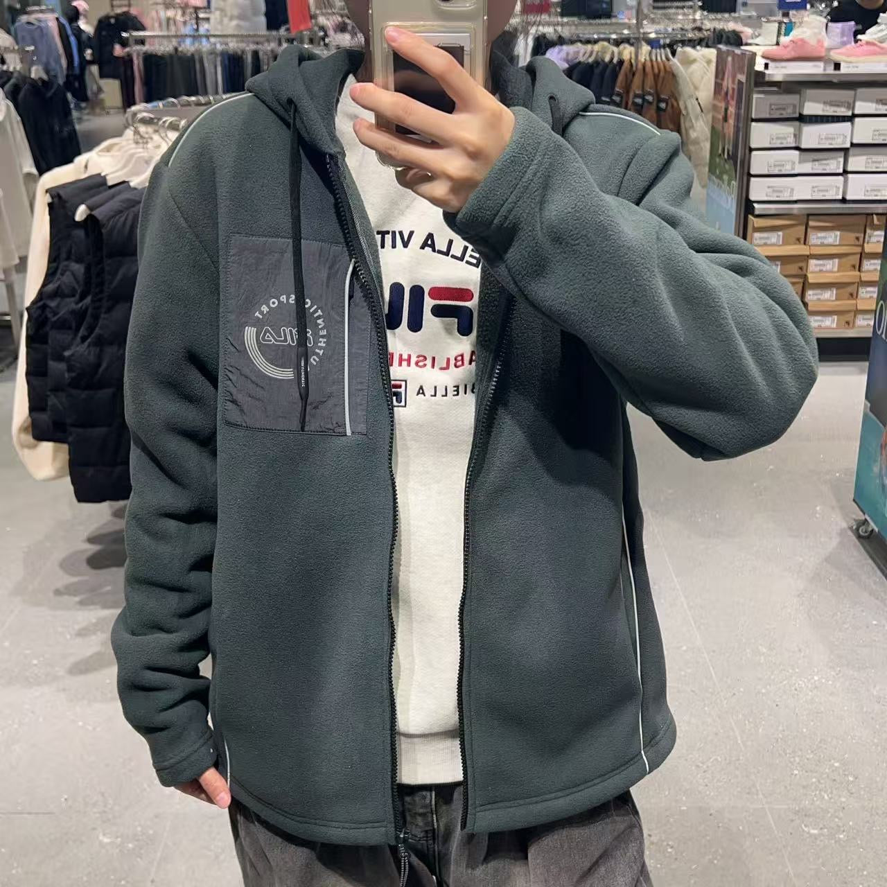 韓國 FILA Pocket Fleece Jacket【FA021】