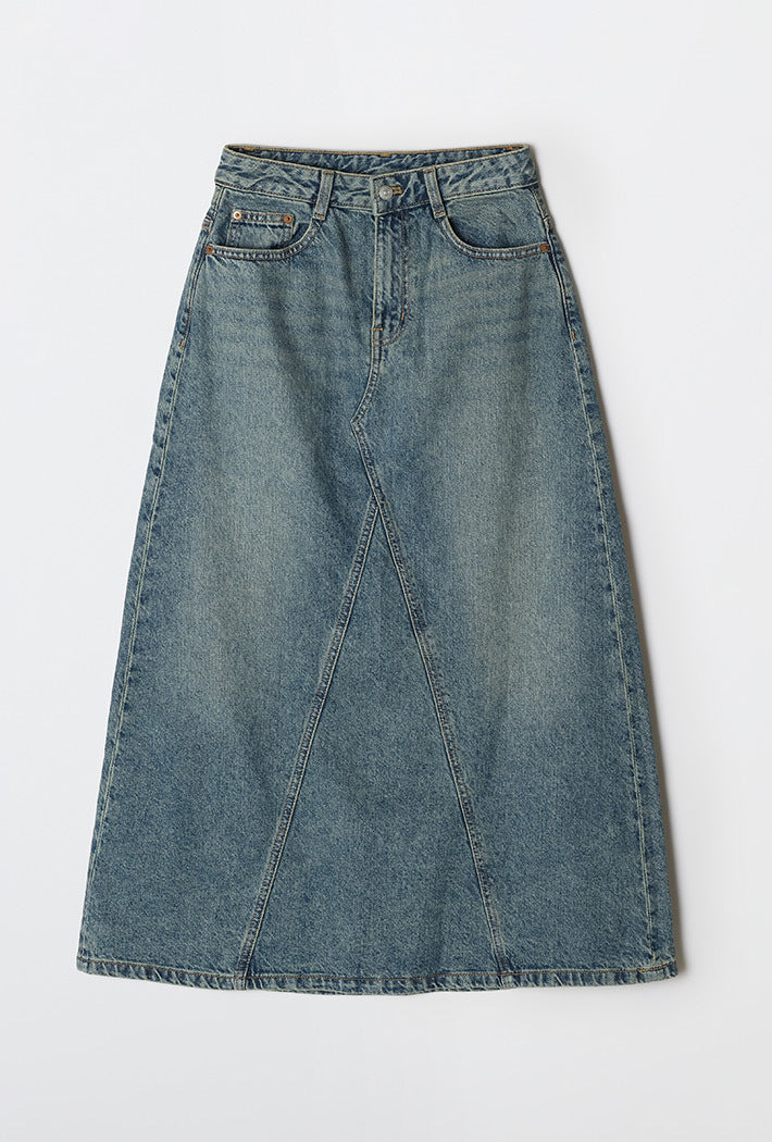 韓國 SPAO Denim Maxi Skirt【SP335】