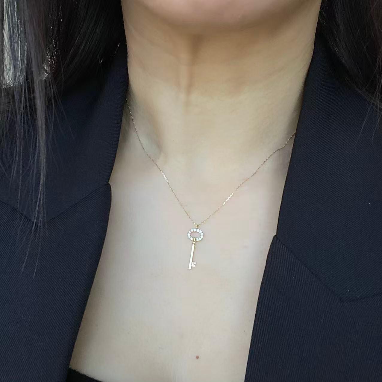 日本直送 輕奢小氣質鑰匙款黃金色項鍊【JS355】