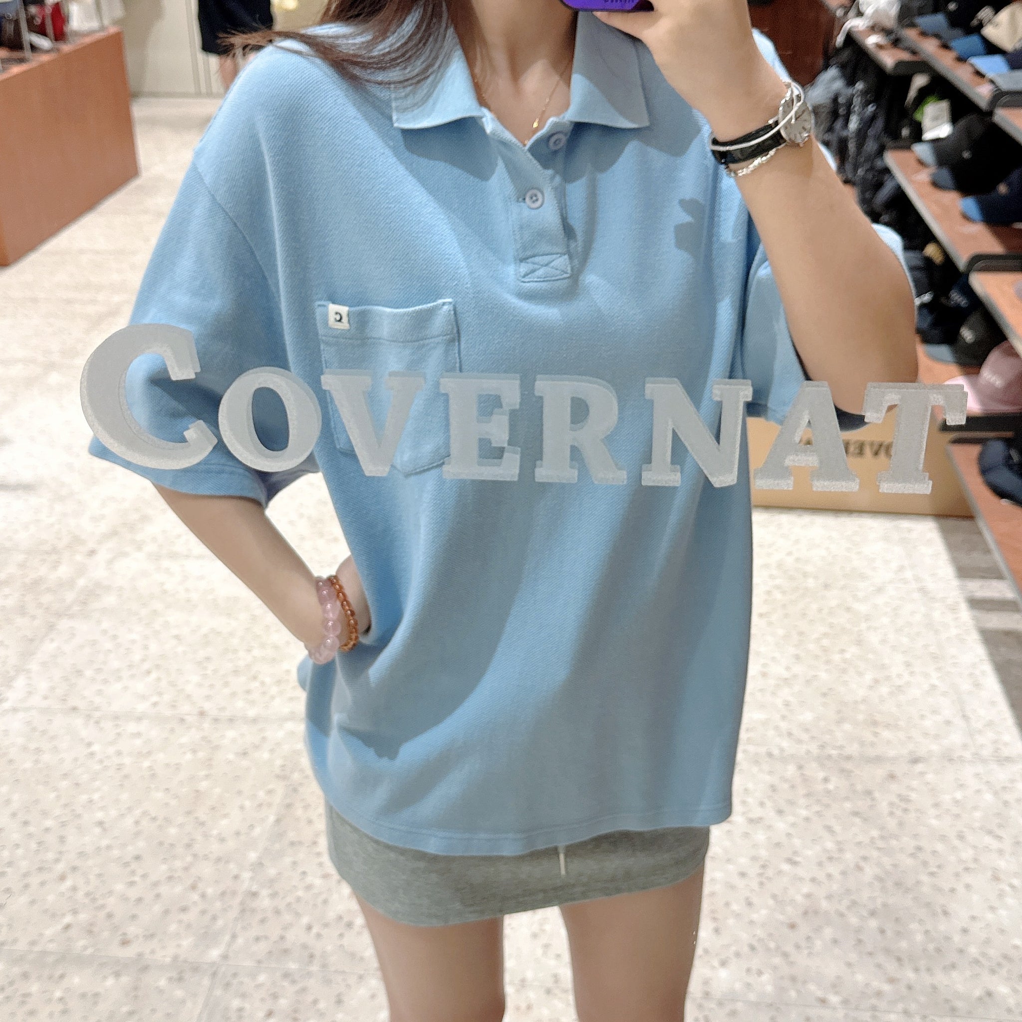 韓國 Covernat Dying Polo T-Shirt【CO063】