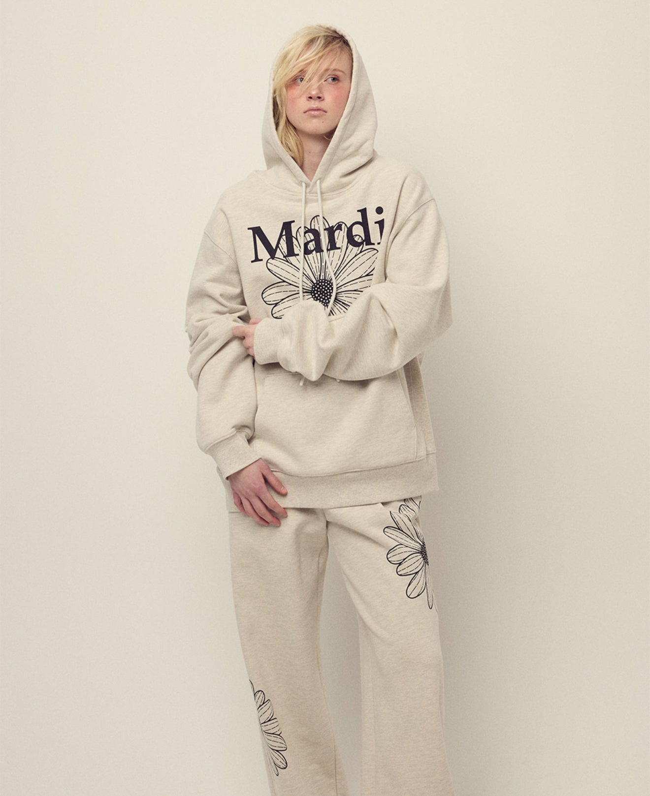 韓國 Mardi Mercredi Oversized Hoody Flowermardi【MM165】