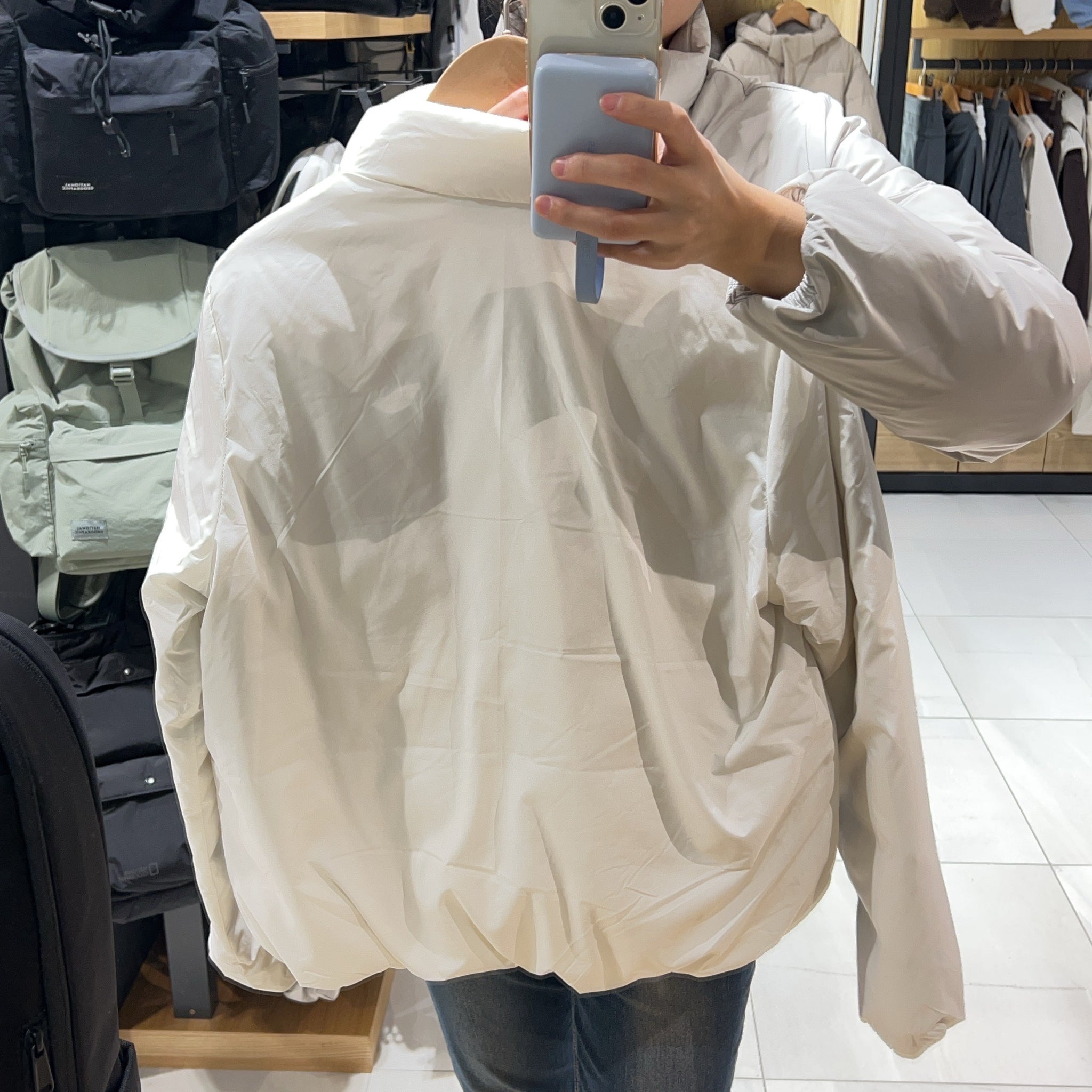 【現貨】韓國 National Geographic Women's Fowlie Stand-Neck Non-Quilted Duck Down Jumper (鴨絨)【NG182】