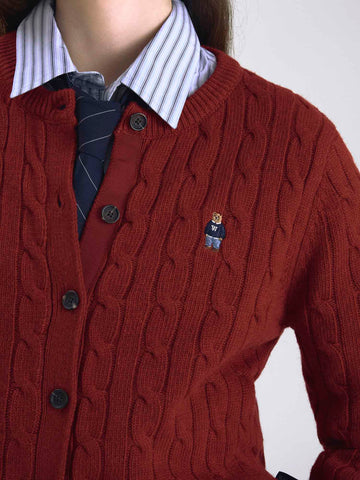 韓國 Who.A.U Steve Cable Cardigan【WA217】