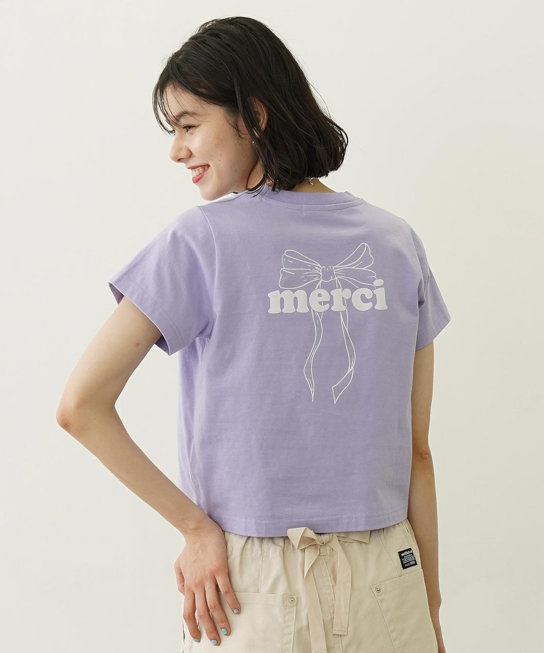 日本直送 MILKFED MERCI RIBBON COMPACT S/S TEE【SJ037】