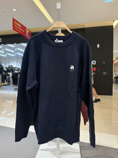 韓國 SPAO Embroidered Round Neck Sweater【SP241】