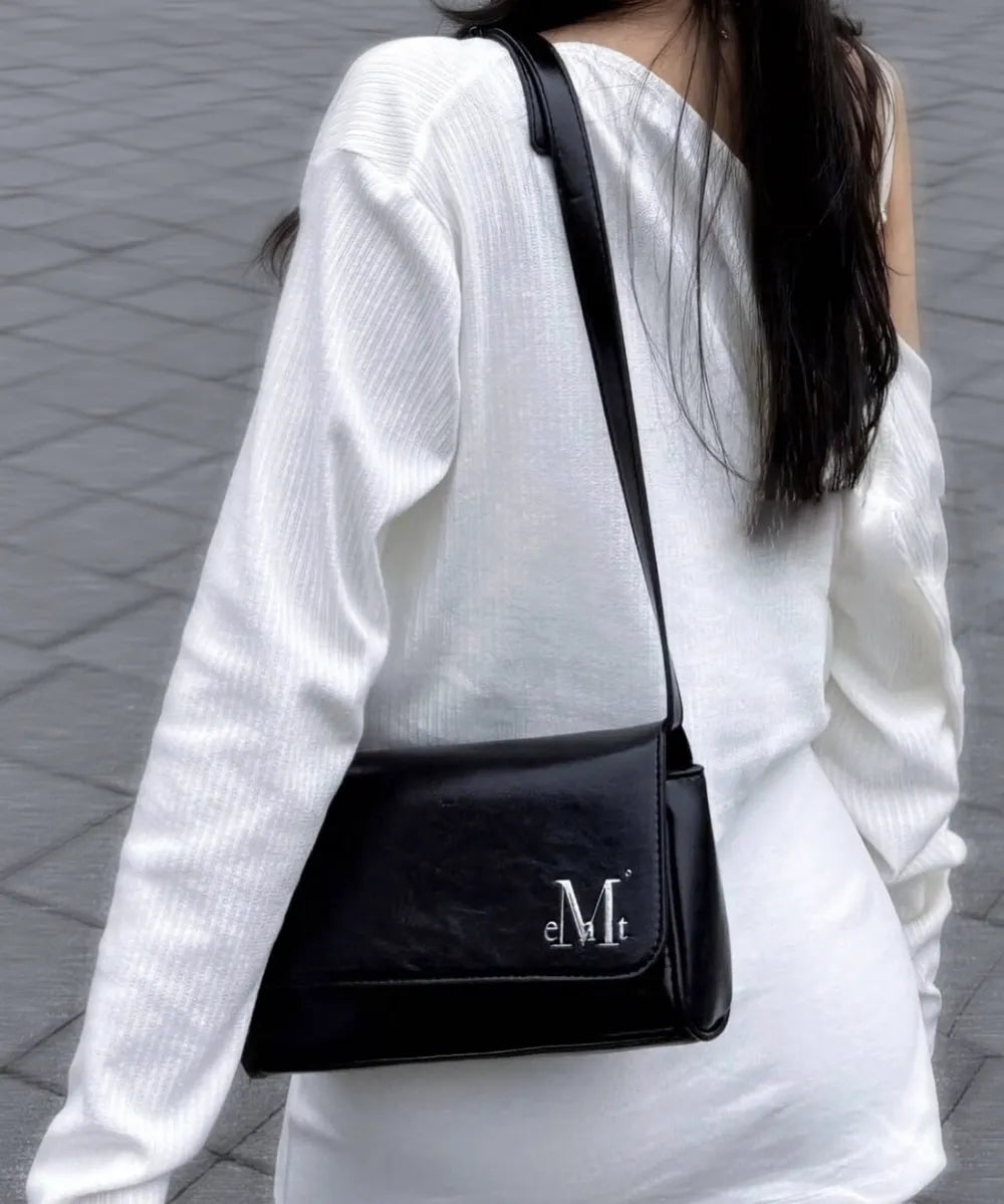 韓國 Mucent Banon Silver Square Shoulder Bag【MU094】