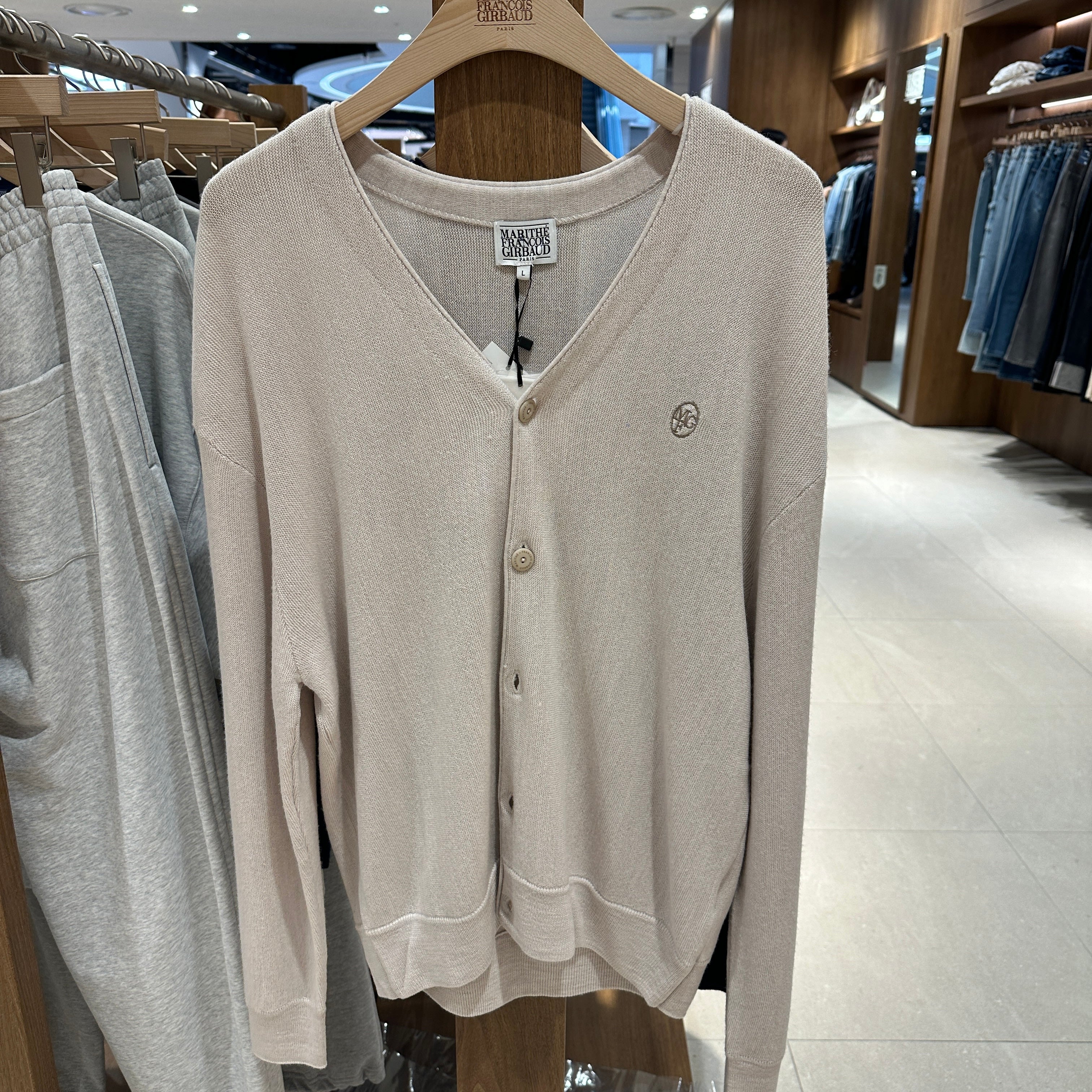 韓國 Marithe Francois Girbaud V NECK MERINO WOOL CARDIGAN【MF392】