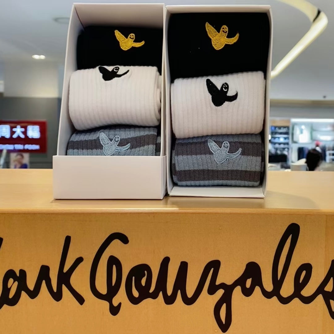 韓國 Mark Gonzales Signature 3Pack Socks【MG009】
