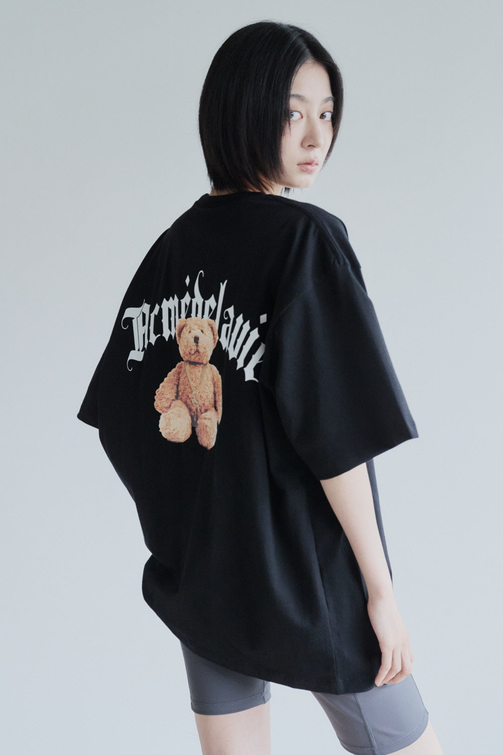 韓國 ADLV GOLD CHAIN BEAR DOLL SHORT SLEEVE T-SHIRT【AD009】