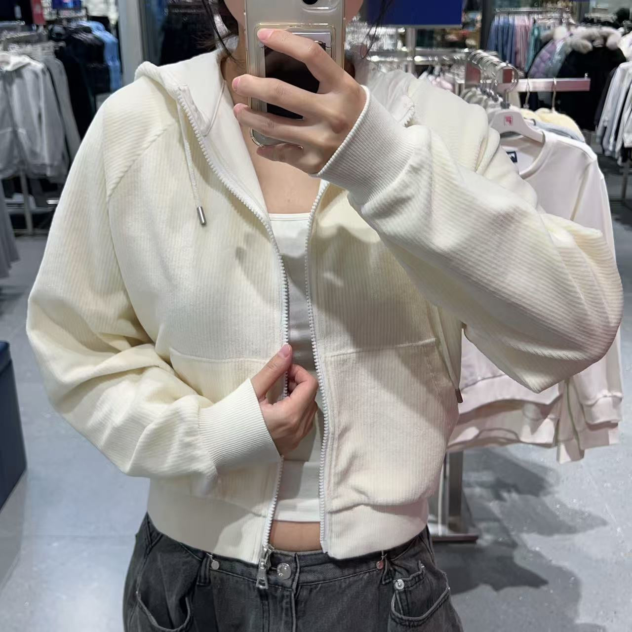 韓國 FILA Velour Hooded Zip-Up【FA052】