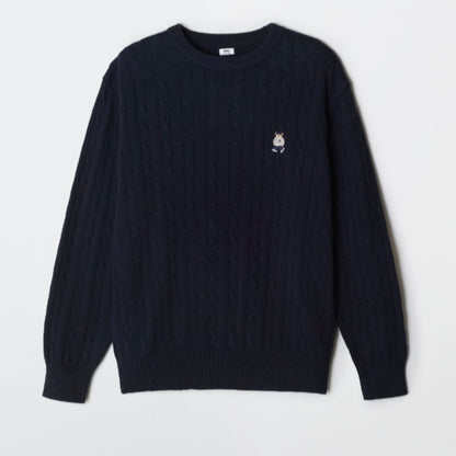 韓國 SPAO Woody Cable Round Neck Sweater【SP299】