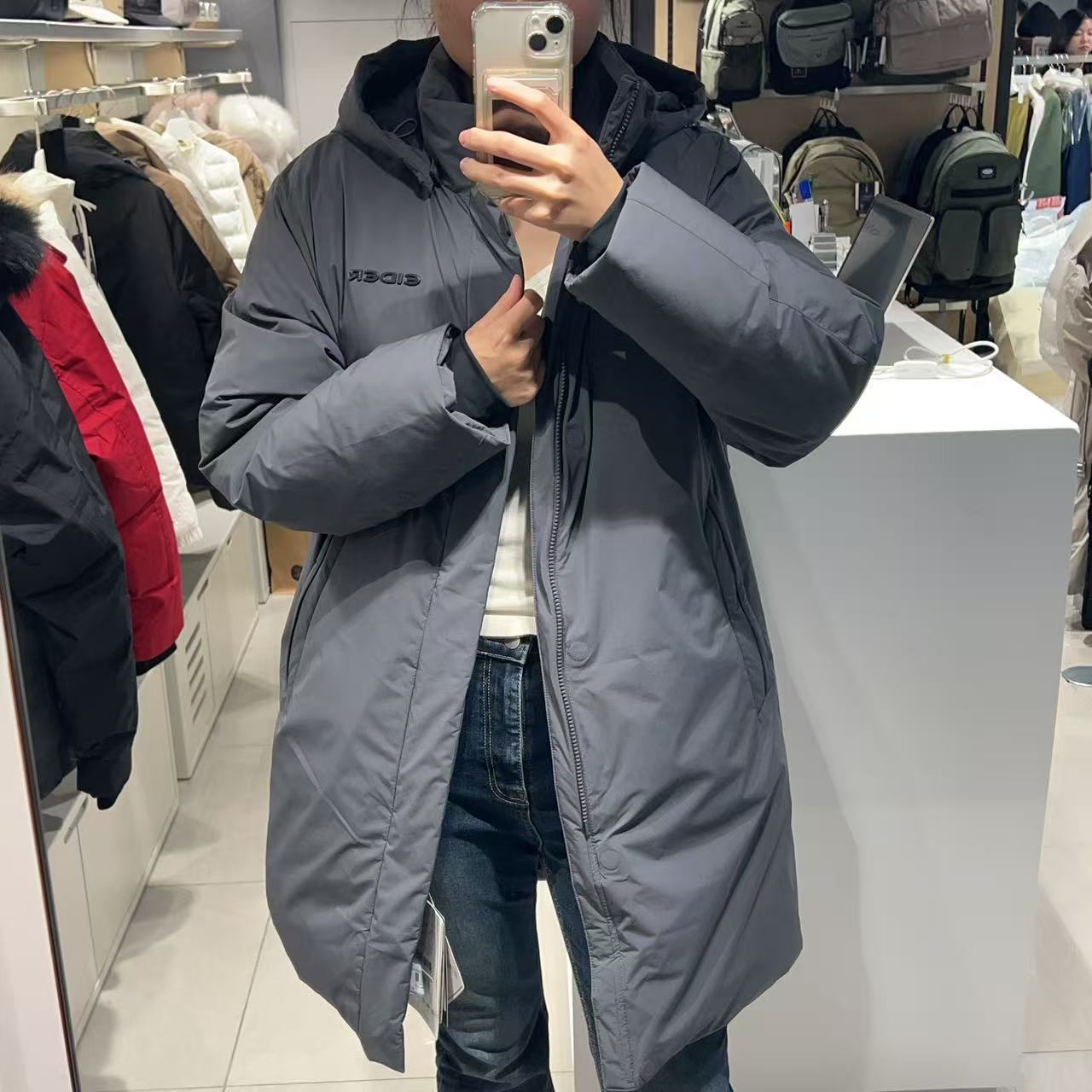 韓國 Eider Cashmere Middle Coat Down Jacket (鵝絨)【ER046】