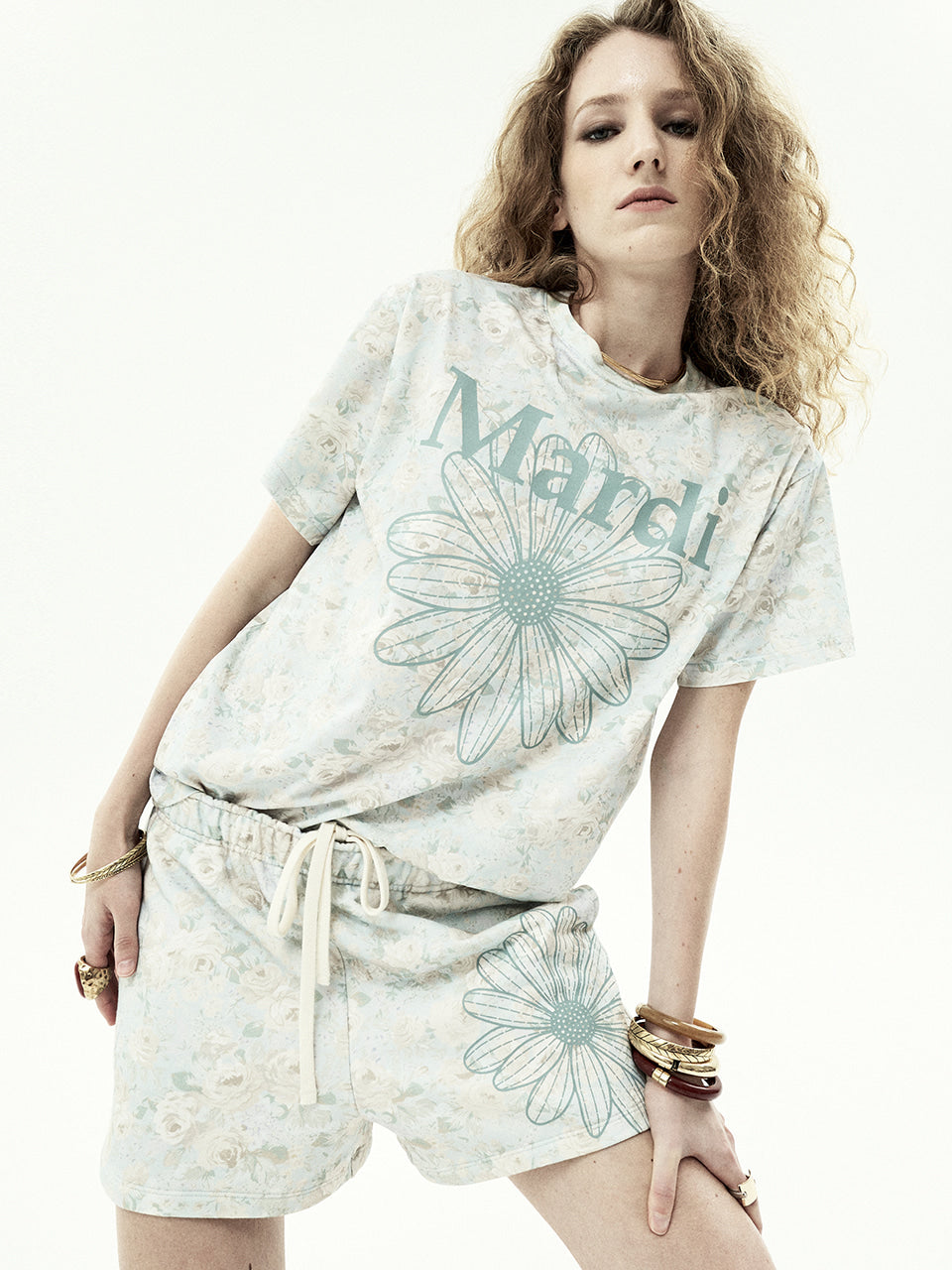 韓國 Mardi Mercredi Tshirt Fleur Flowermardi【MM247】