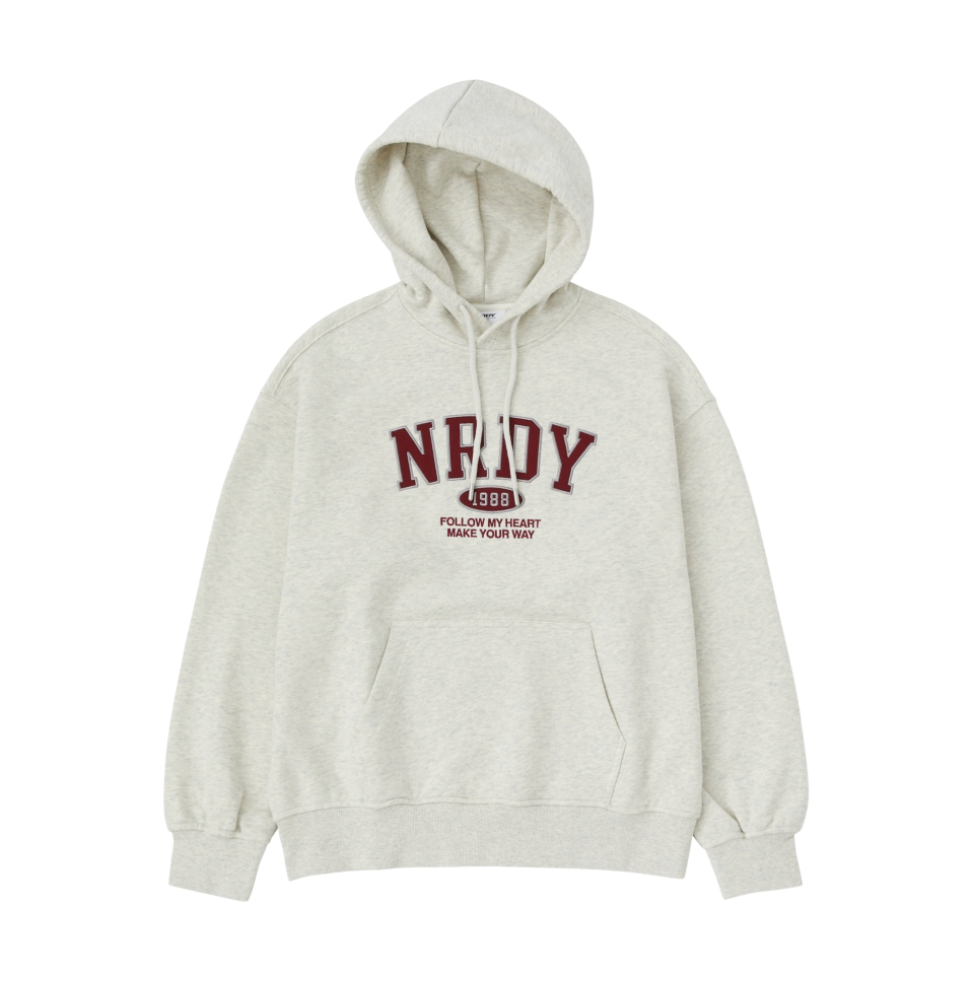 韓國 Nerdy Arch Logo Pullover Hoodie【NY043】