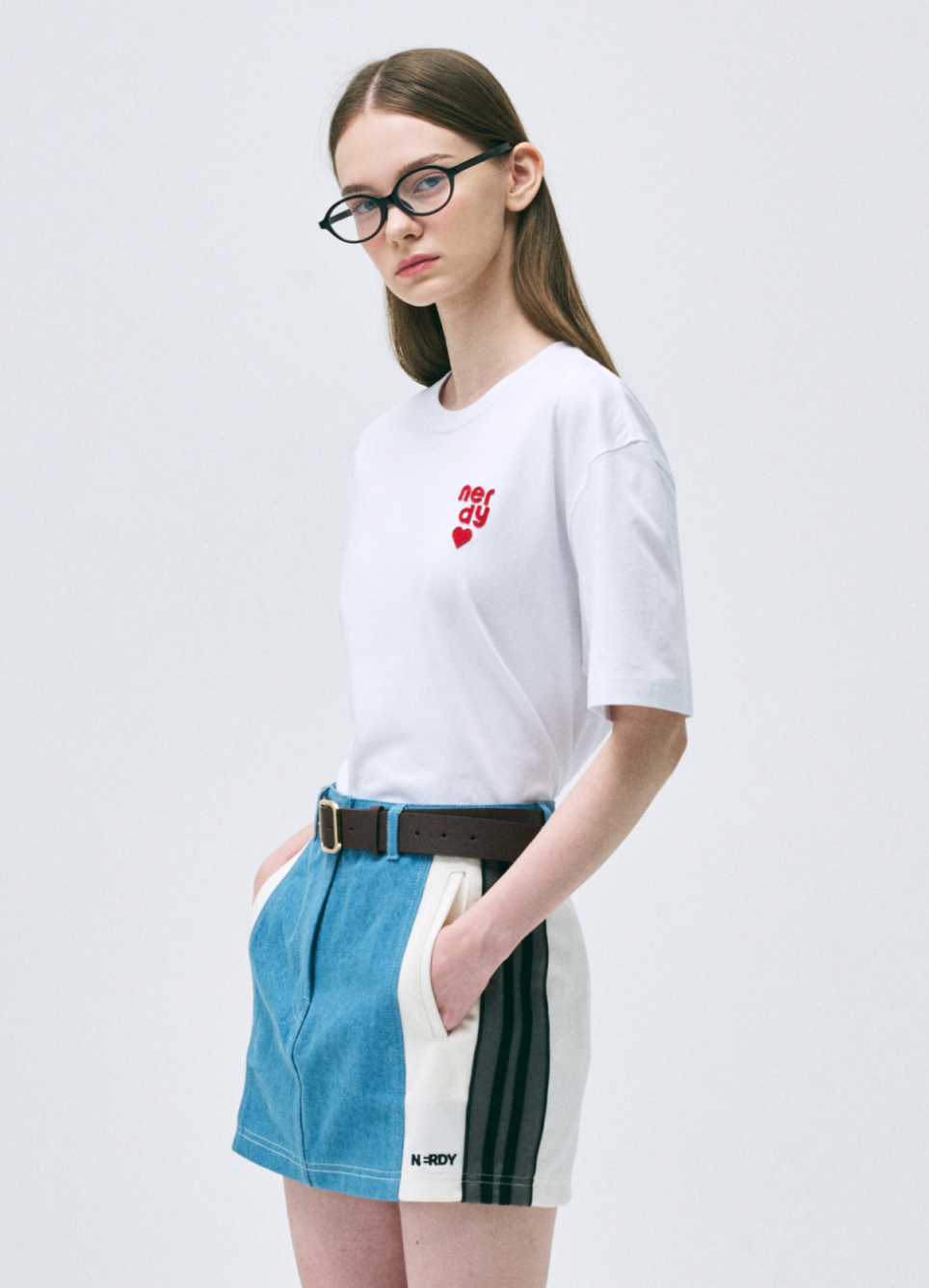 韓國 Nerdy Heart Logo S/S T-Shirt【NY031】