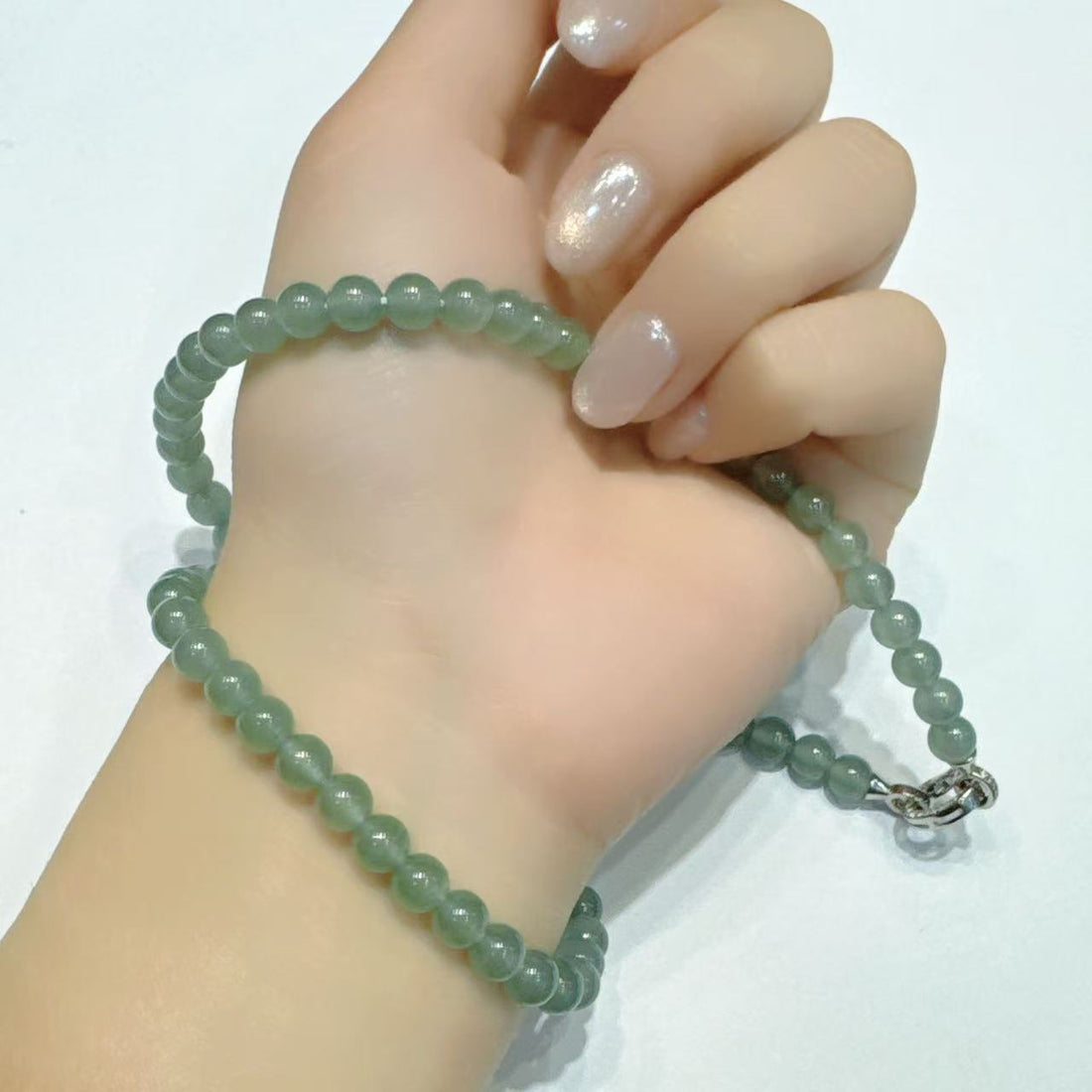 S925銀6mm藍水項鍊【KX733】