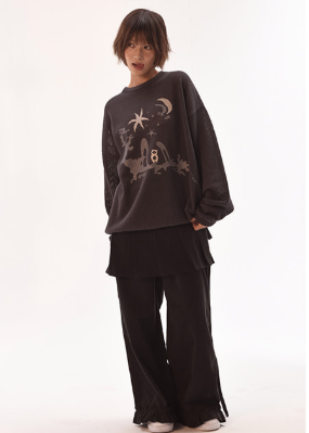 韓國 Ambler Mystical Forest Pullover Crewneck Punching Knit【AR102】