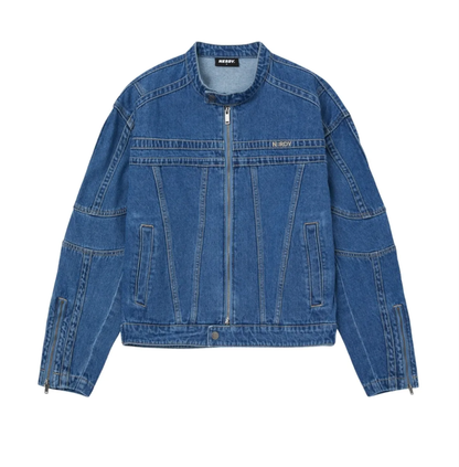 韓國 Nerdy Uni Ny Denim Biker Jacket【NY047】