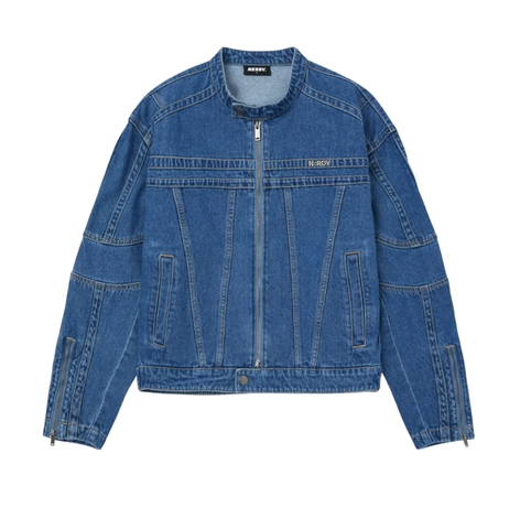 韓國 Nerdy Uni Ny Denim Biker Jacket【NY047】