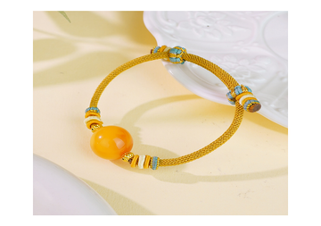 琥珀花蠟手繩16+【SE898】