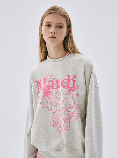韓國 Mardi Mercredi Sweatshirt Triple Flower【MM007】