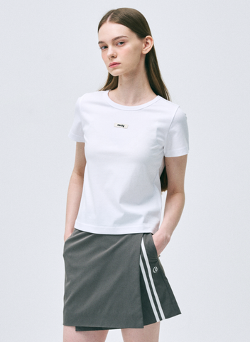 韓國 Nerdy Women's Label S/S T-Shirt【NY035】