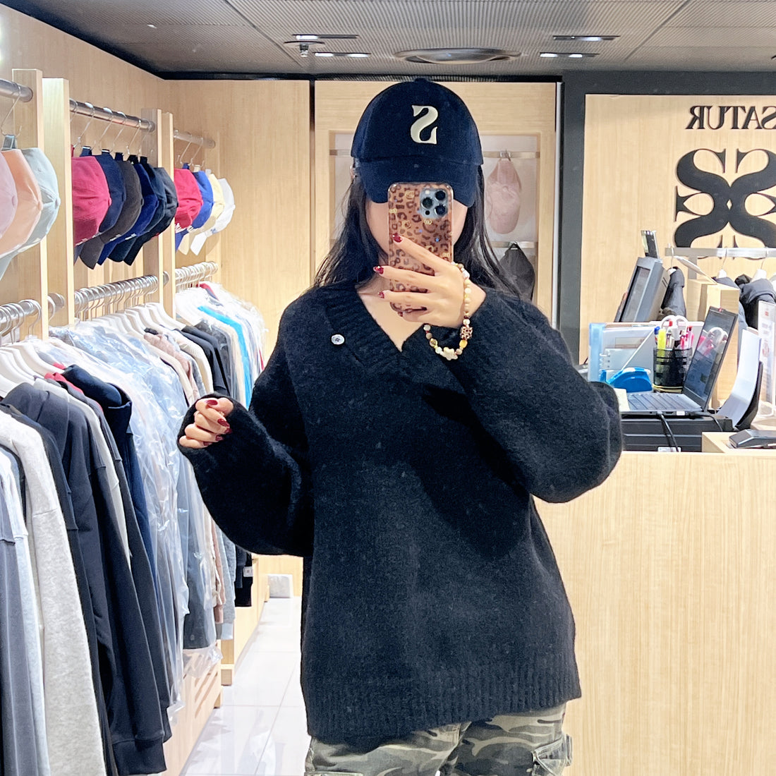 韓國 Satur Essen Two-Tone Mohair Blend Knit【SR189】