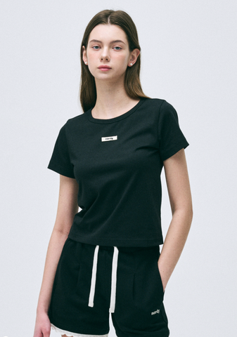 韓國 Nerdy Women's Label S/S T-Shirt【NY035】