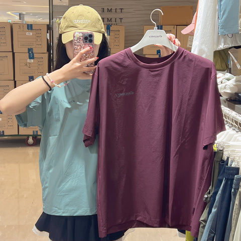 韓國 Discovery Fresh Event Woven Short Sleeve T-Shirt凉爽防晒面料【DY041】