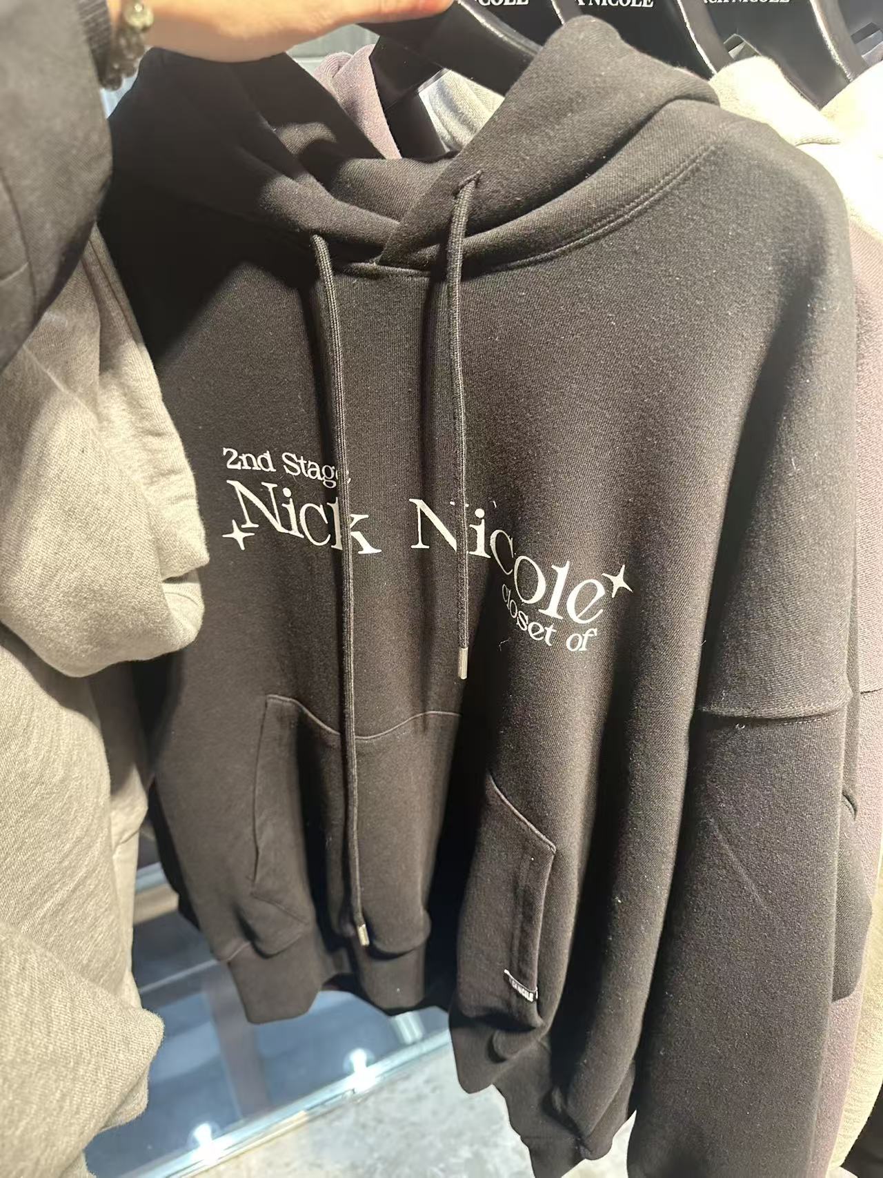 韓國 Nick Nicole Lettering Hoddy Sweatshirt【NK096】