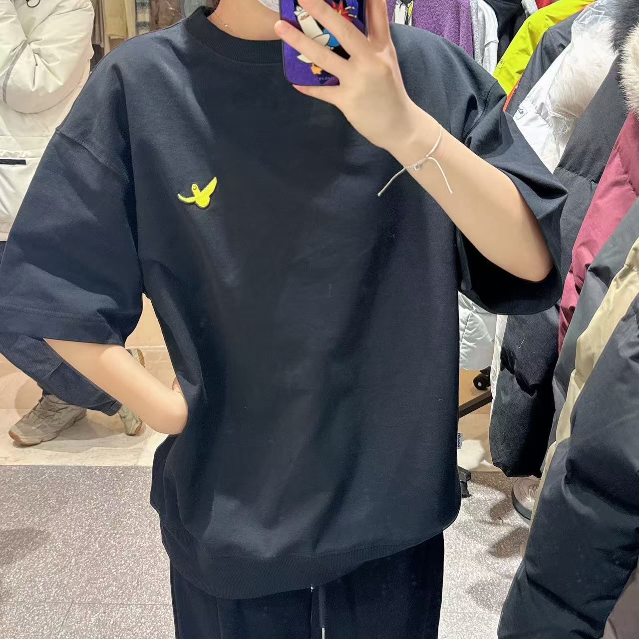 韓國 Mark Gonzales Angel Wappen Short Sleeve Sweatshirt【MG221】