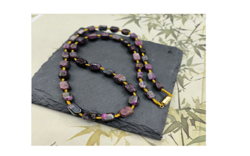 桃紅鑽切項鍊 (訂金$500，總售價為 $6,388)【SE886】