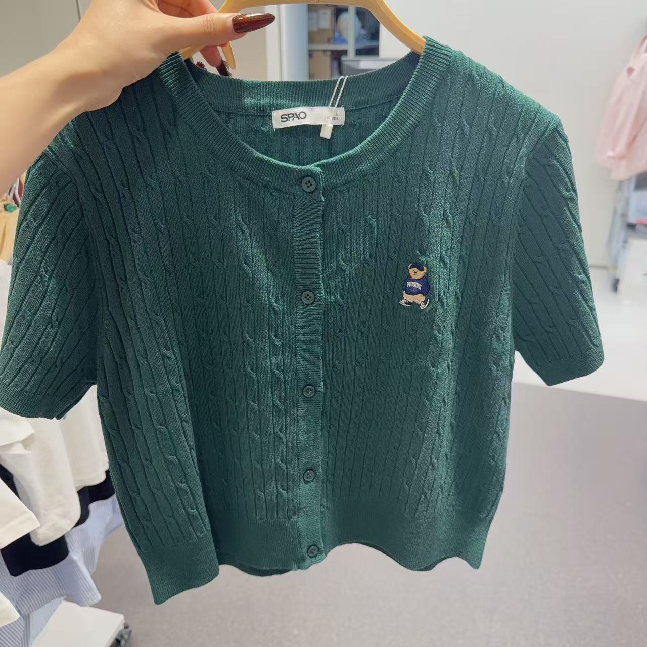 【現貨】韓國 SPAO Cable Crop Cardigan【SP085】