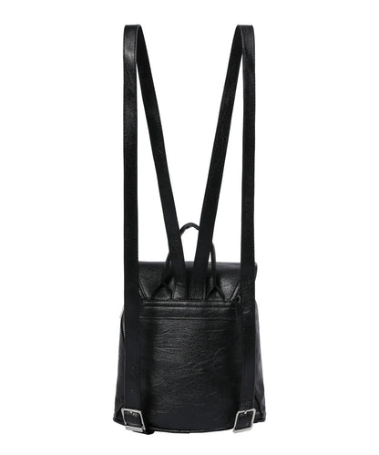 韓國 Mucent Runel Metal Logo Leather Mini Backpack【MU096】