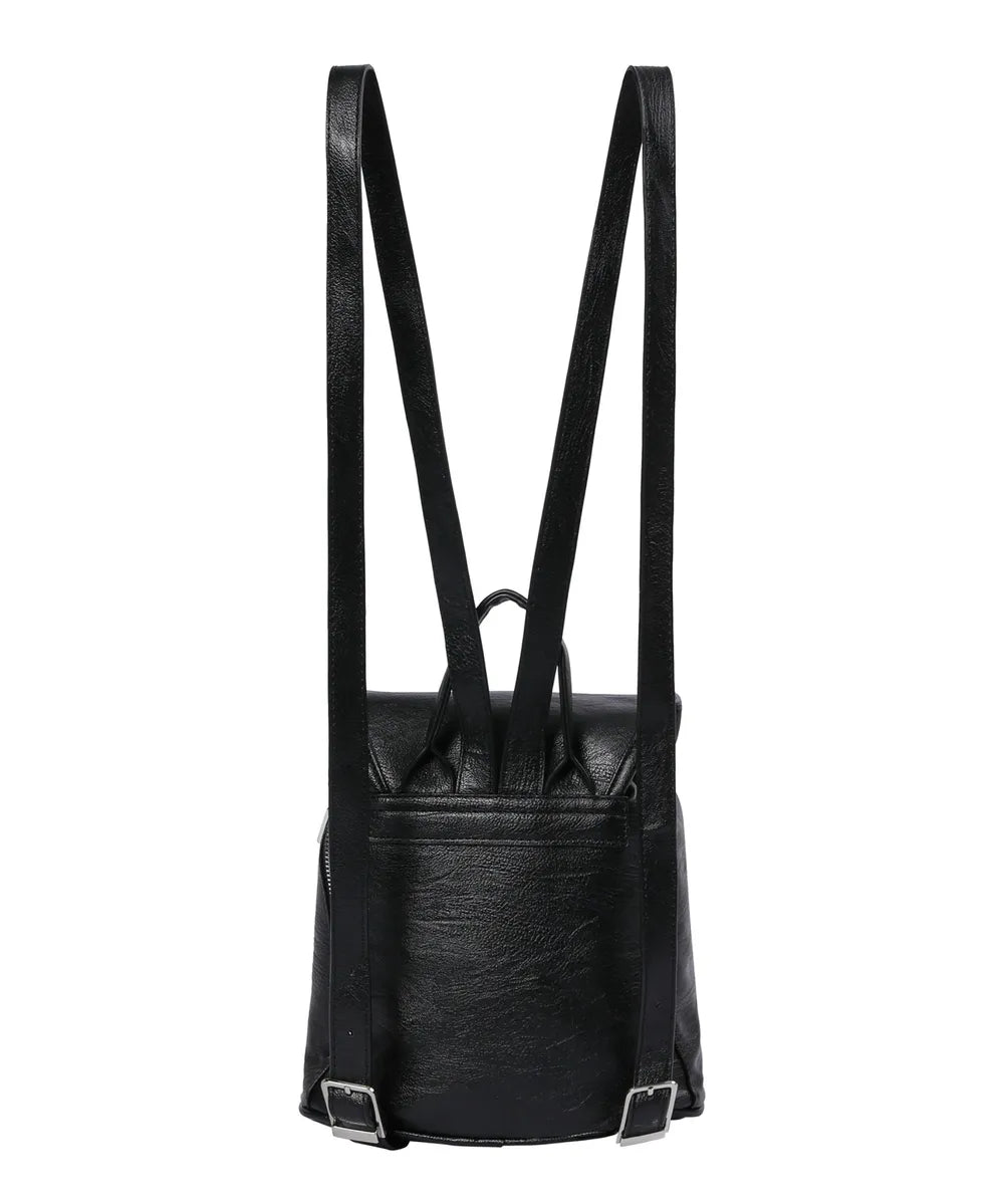 韓國 Mucent Runel Metal Logo Leather Mini Backpack【MU096】