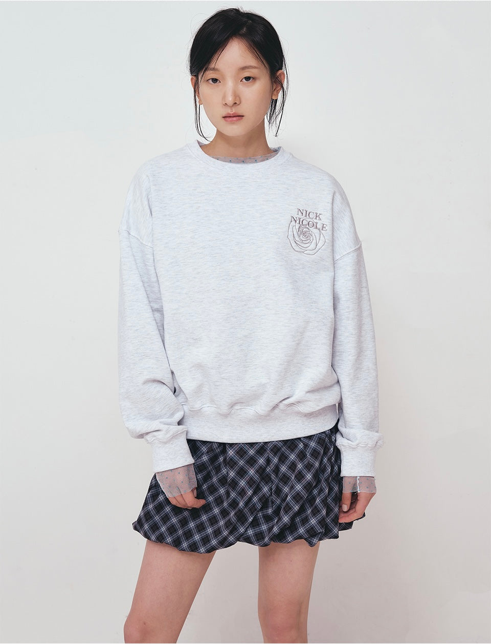 韓國 Nick Nicole Mini Volume Nicole Rose Sweatshirt【NK010】