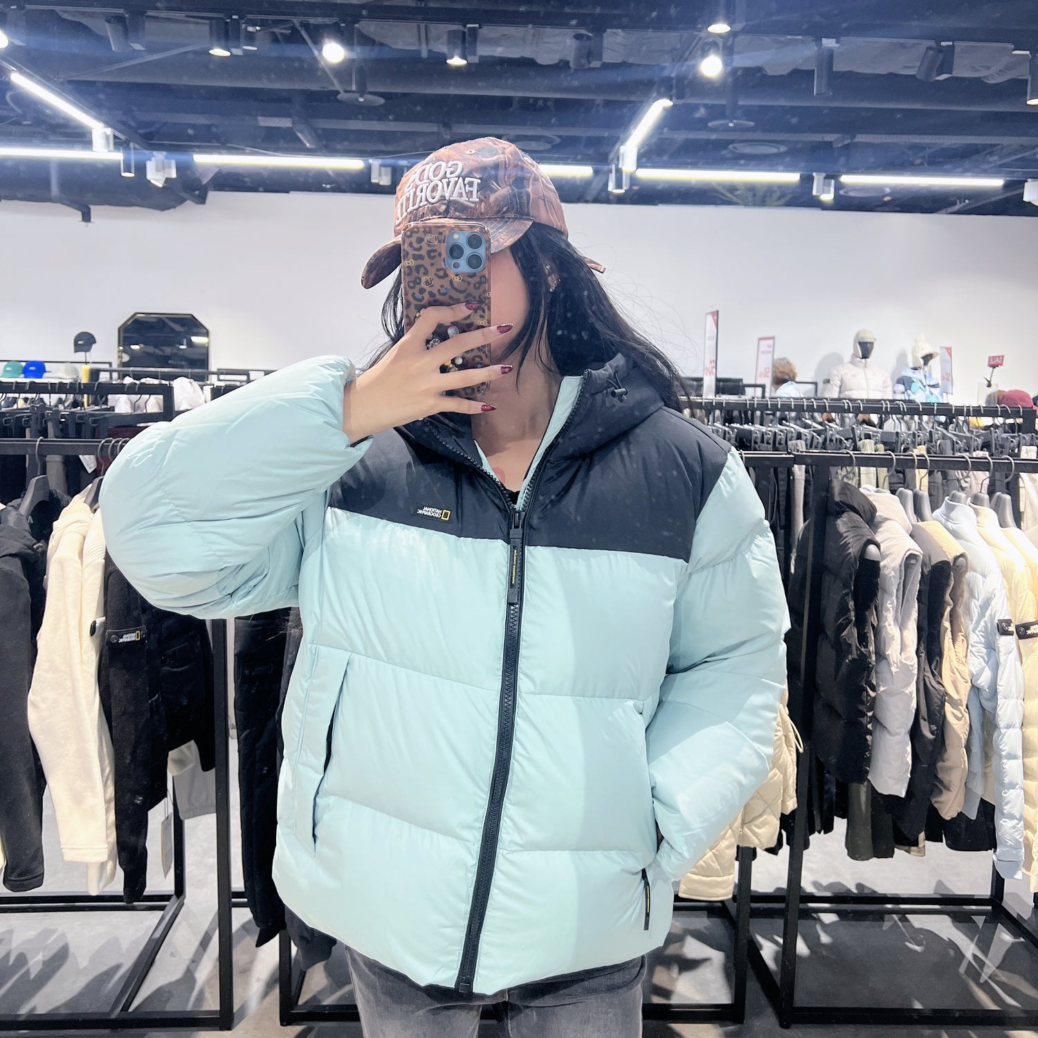 韓國 National Geographic Golden Mall Short-Length Goose Hoodie Down Jumper (鵝絨)【NG060】