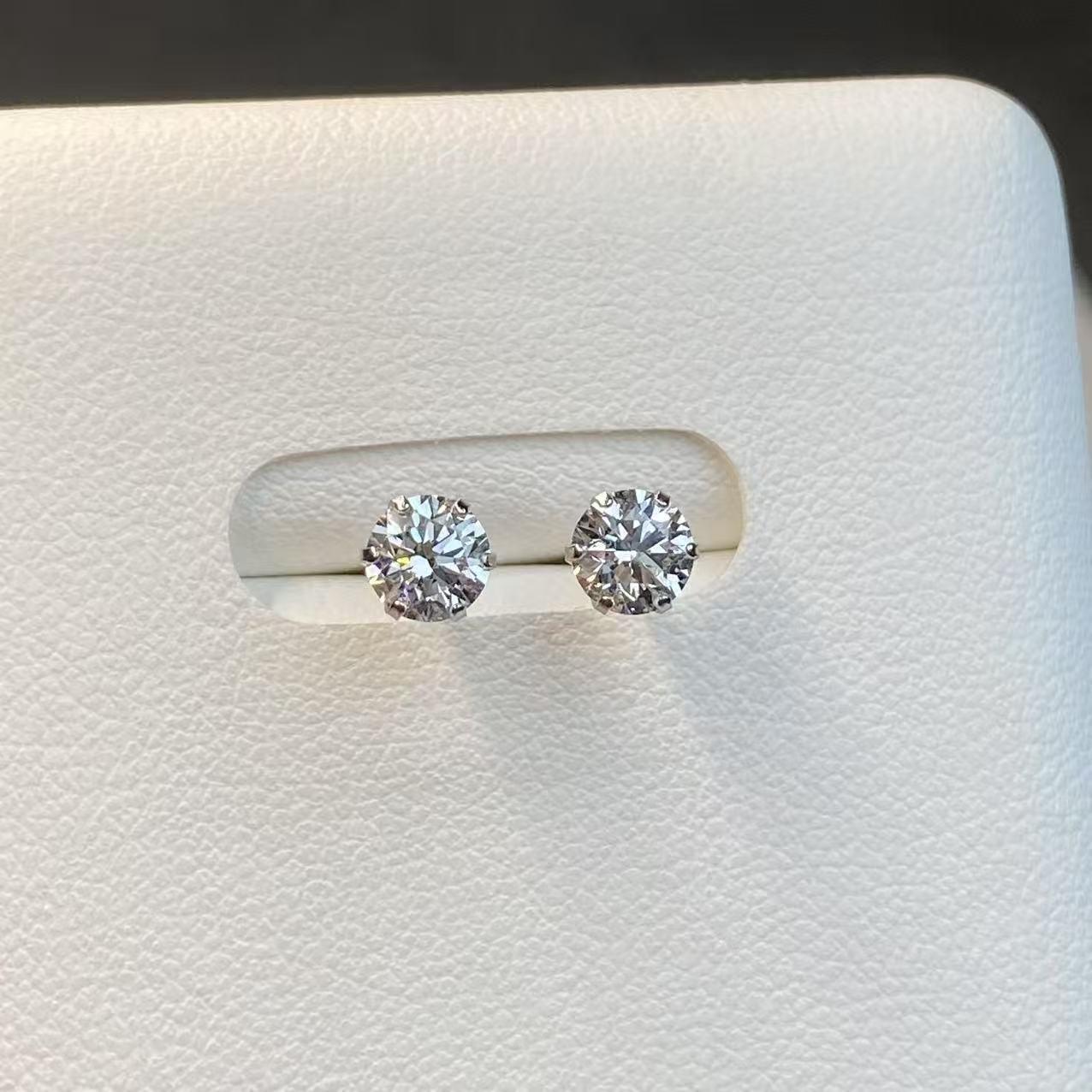 日本直送 50分星星閃耀鑽石耳釘【JS438】