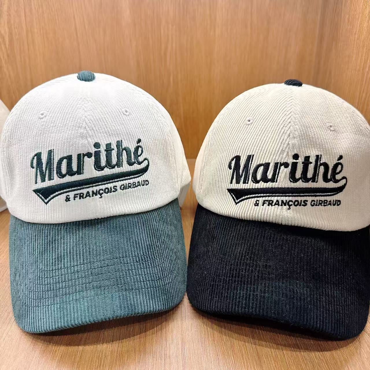 韓國 Marithe Francois Girbaud Vintage Logo Corduroy Covered Cap【MF715】