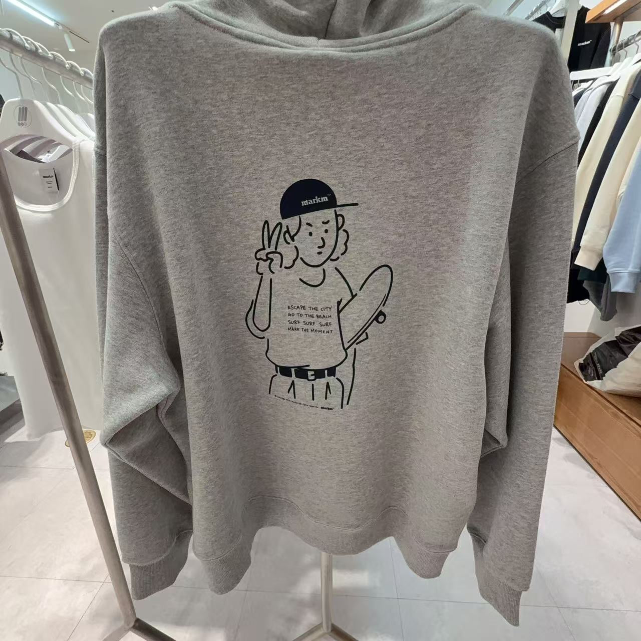 韓國 Markm BACK BOARDER GRAPHIC HOODIE【MA068】