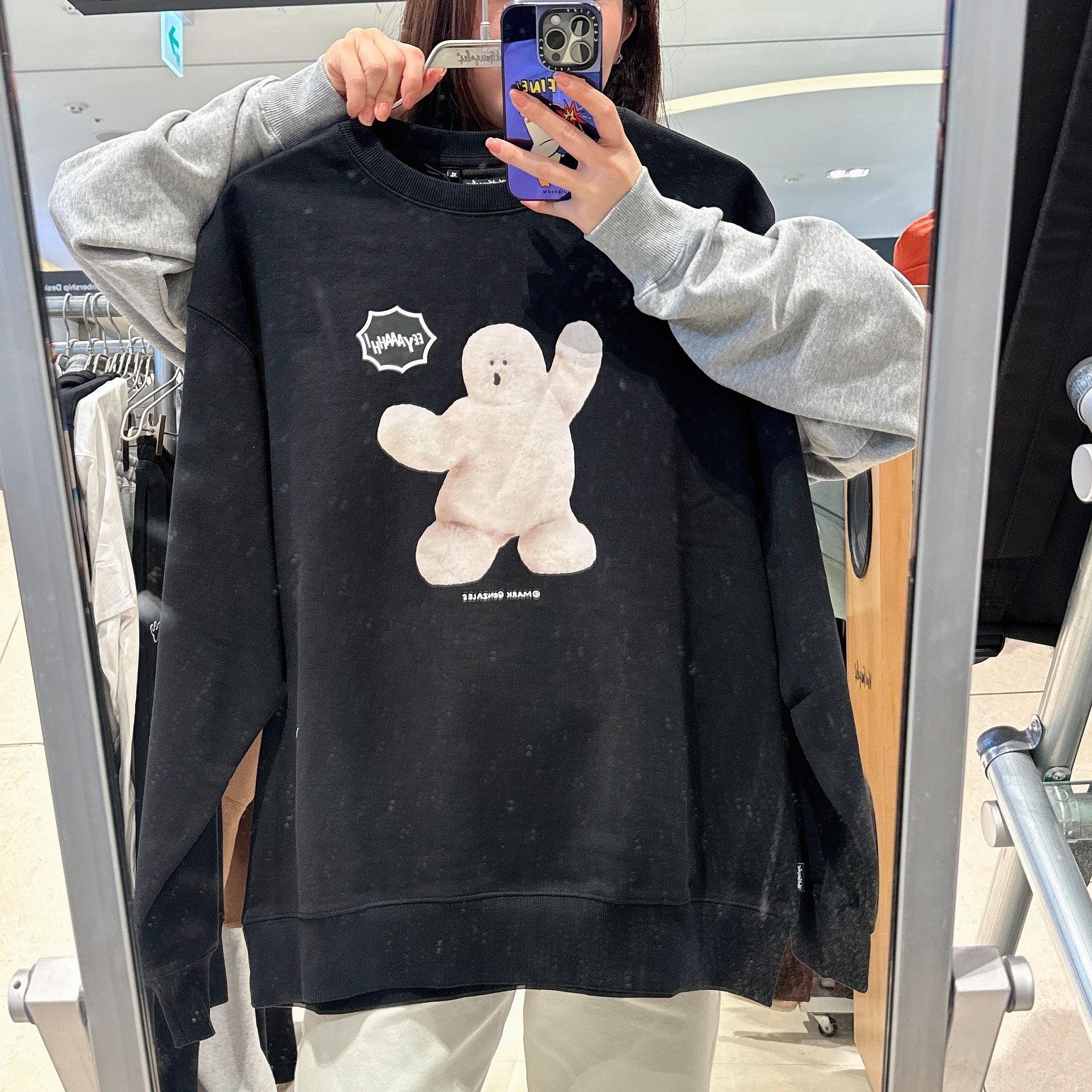韓國 Mark Gonzales Shumu Posing Graphic Sweatshirt【MG205】
